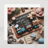 Zwangerschap Aankondiging Train Thema, Social Medi (Voorkant / Achterkant)