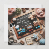 Zwangerschap Aankondiging Train Thema, Social Medi (Voorkant)