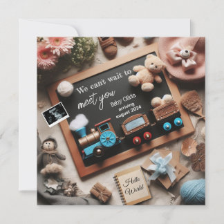 Zwangerschap Aankondiging Train Thema, Social Medi