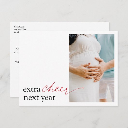 Zwangerschap Aankondiging verrassend Briefkaart (Voorkant / Achterkant)