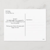 Zwangerschap Aankondiging verrassend Briefkaart (Achterkant)