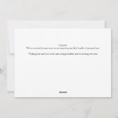 Zwangerschap Aankondiging verrassend Vakantiekaart (Achterkant)