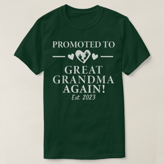 Zwangerschap Aankondiging voor grootmoeder A T-shirt (Design voorkant)