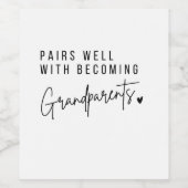 Zwangerschap Aankondiging voor het etiket van groo (Enkel label)