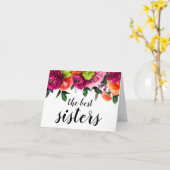 Zwangerschap Aankondiging voor zuster met Floral (Gele Bloem)