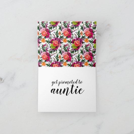 Zwangerschap Aankondiging voor zuster met Floral (Binnen)