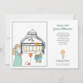 Zwangerschap Aankondiging Waterverf Baby Boy (Voorkant)