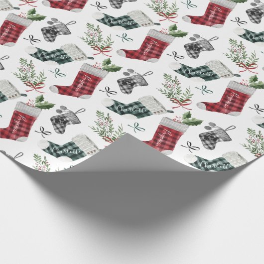 Zwangerschap Aankondiging Waterverf Gezinsinventar Cadeaupapier (Hoek)