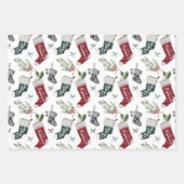 Zwangerschap Aankondiging Waterverf Gezinsinventar Inpakpapier Vel (Voorkant 3)