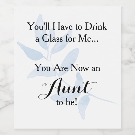 Zwangerschap Aankondiging Wijnlabel Ivy Sprig Wijn Etiket (Enkel label)