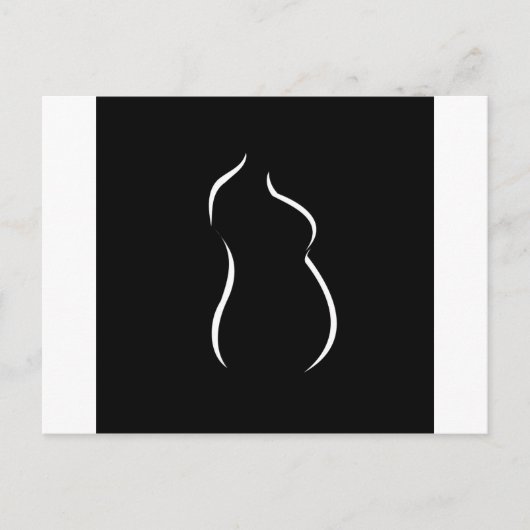 Zwangerschap abstracte trekking aankondigingskaart (Voorkant)