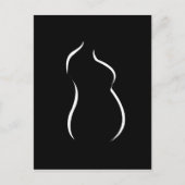 Zwangerschap abstracte trekking aankondigingskaart (Voorkant)