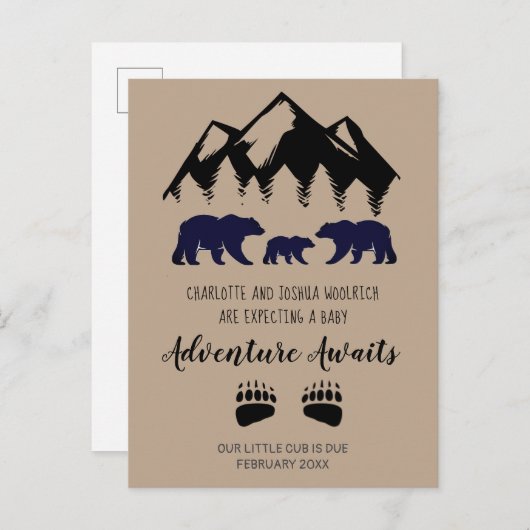 Zwangerschap Ademhalingsstelsel-, borstkas- en med Aankondigingskaart (Voorkant / Achterkant)