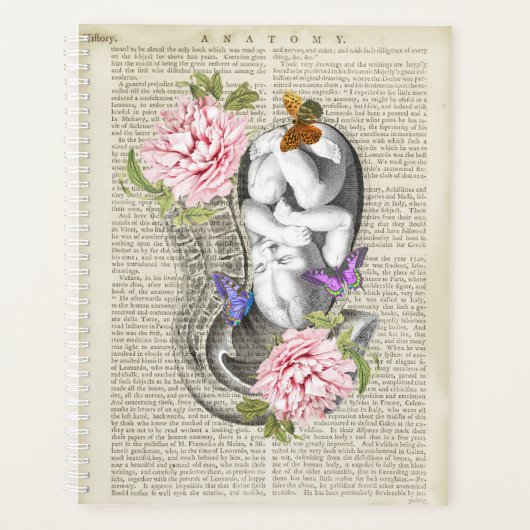 Zwangerschap Anatomie Floral Art Planner (Voorkant)
