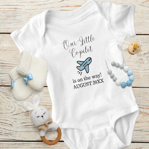 Zwangerschap Baby Jongen Vliegtuig Kleine Copiloot Romper