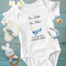 Zwangerschap Baby Jongen Vliegtuig Kleine Copiloot