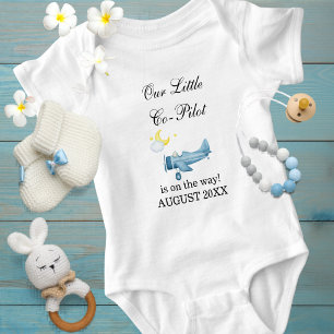 Zwangerschap Baby Jongen Vliegtuig Kleine Copiloot Romper