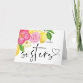 Zwangerschap Baby Onthul Cadeau Mijn zus Roze Bloe Kaart (Voorkant)