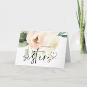 Zwangerschap Baby onthullen cadeau aan zuster nieu Kaart (Voorkant)