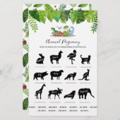 Zwangerschap Baby shower Dinosaur (Voorkant / Achterkant)