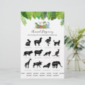 Zwangerschap Baby shower Dinosaur (Staand voorkant)