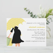 Zwangerschap Baby shower {geel} Kaart (Staand voorkant)