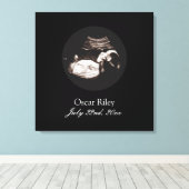 Zwangerschap Baby Sonogram Echografie Foto kinderk Canvas Afdruk (Insitu (Houten vloer))