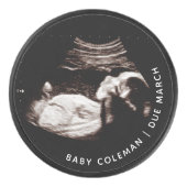 Zwangerschap Baby Sonogram Ultrageluid Foto Hockey Puck (Voorkant)