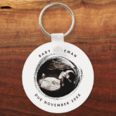 Zwangerschap Baby Sonogram Ultrageluid Foto verval Sleutelhanger (Voorkant)