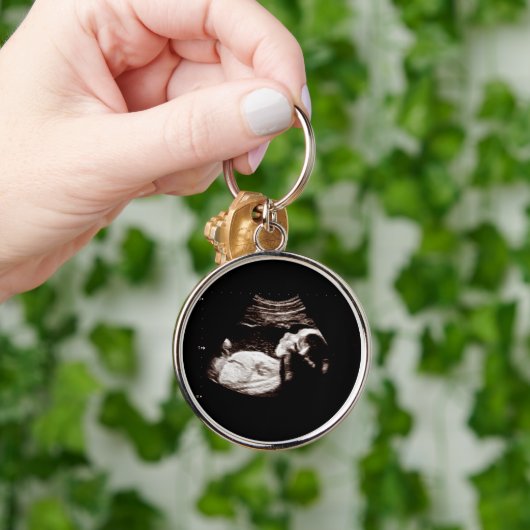 Zwangerschap Baby Sonogram Ultrasound Foto Nieuw m Sleutelhanger (Hand)