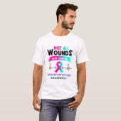 Zwangerschap Baby Verlies bewustzijn Maand Ribbon  T-shirt (Voorkant volledig)