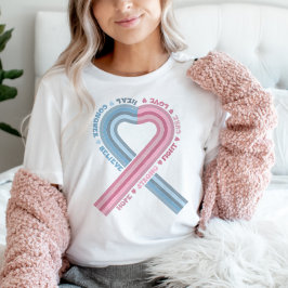 Zwangerschap Baby Verlies bewustzijn Roze blauw T-shirt