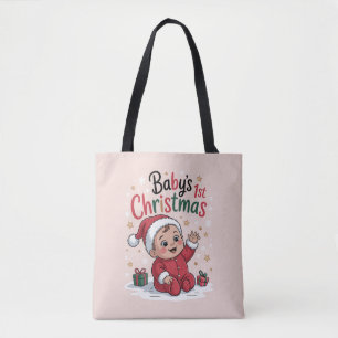Zwangerschap Baby's 1e Kerst Zwangerschapsaankondi Tote Bag