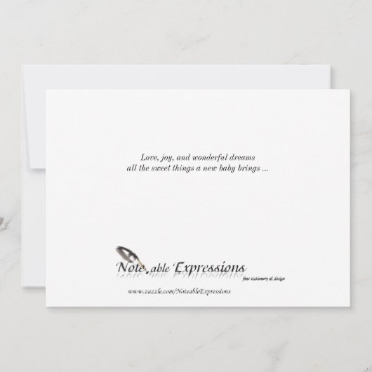 Zwangerschap Belly Baby Sketch Aankondiging (Achterkant)