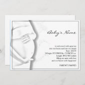 Zwangerschap Belly Baby Sketch Aankondiging (Voorkant / Achterkant)