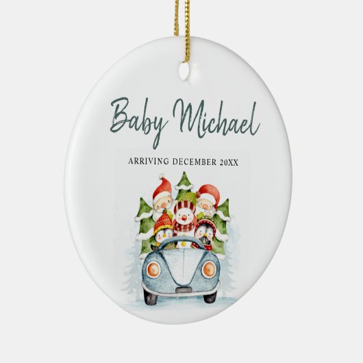 Zwangerschap bij baby-kinderen keramisch ornament (Rechts)