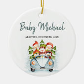 Zwangerschap bij baby-kinderen keramisch ornament (Voorkant)