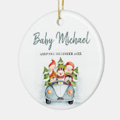 Zwangerschap bij baby-kinderen keramisch ornament (Links)