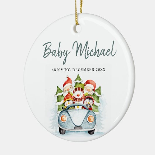 Zwangerschap bij baby-kinderen keramisch ornament (Links)