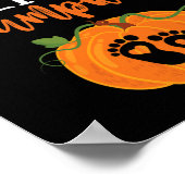 Zwangerschap bij de halloween moeder verwacht wein poster (Hoek)