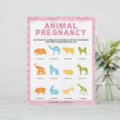 Zwangerschap bij dieren [Luxe Lace [Roze]] Briefhoofd (Staand voorkant)