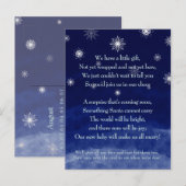 Zwangerschap bij vakantie aankondigingskaart (Voorkant / Achterkant)