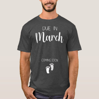 Zwangerschap bij vrouwen in maart moeder t-shirt