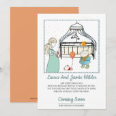 Zwangerschap bij Waterverf Baby Aankondiging (Voorkant / Achterkant)