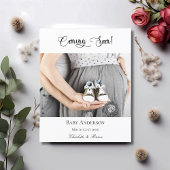 Zwangerschap binnenkort foto begroting aankondigin flyer