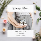 Zwangerschap binnenkort foto begroting aankondigin flyer