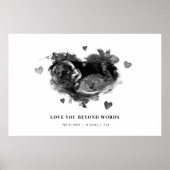 Zwangerschap echografie aankondiging binnenkort be poster (Voorkant)