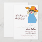 Zwangerschap en Baby shower van de soort Kaart (Voorkant / Achterkant)