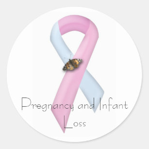Zwangerschap en Baby Verlies bewustzijn Ronde Sticker