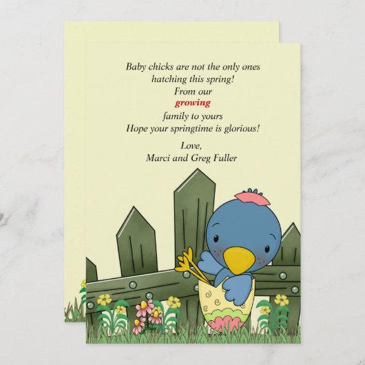 Zwangerschap en borstvoeding aankondiging (Voorkant / Achterkant)